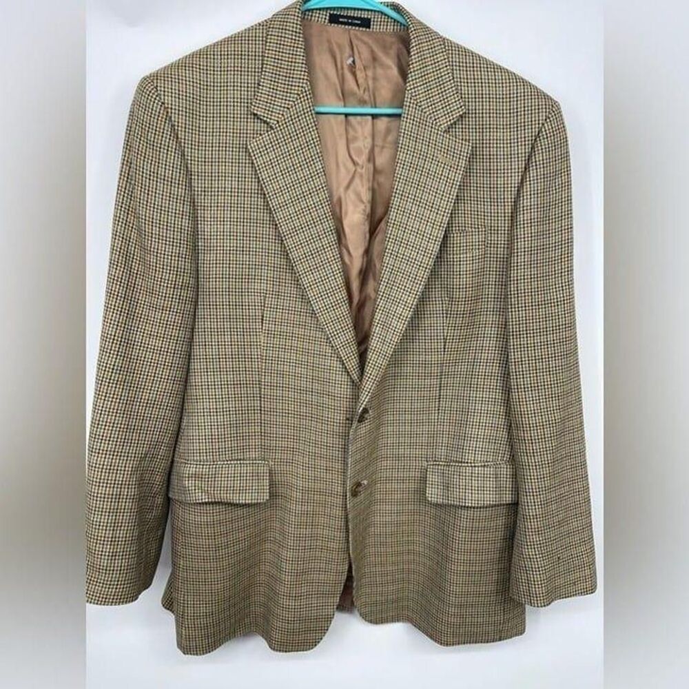 Chaps size 42R‎ tan plaid blazer